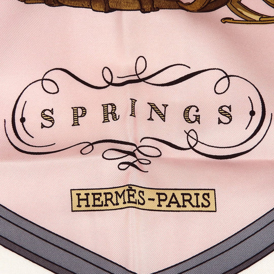HERMES scarf silk pink Carre90 Women Used Authentic