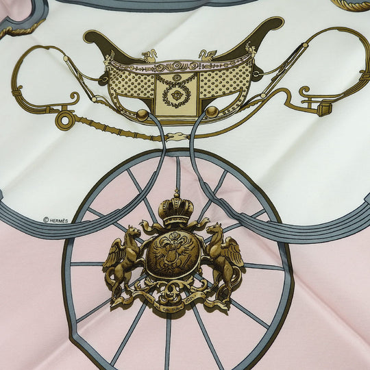 HERMES scarf silk pink Carre90 Women Used Authentic