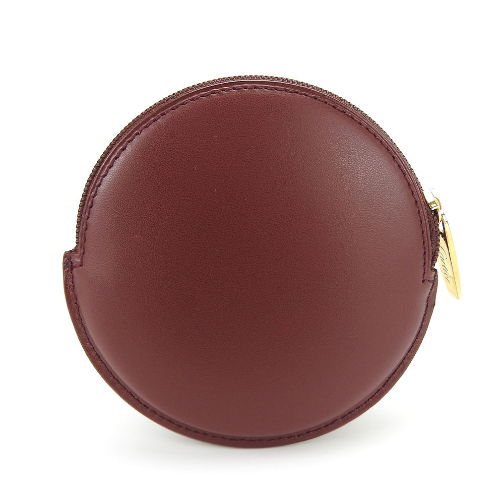 CARTIER Coin case KL033794 leather Bordeaux Must Line Women(Unisex) Used Authentic