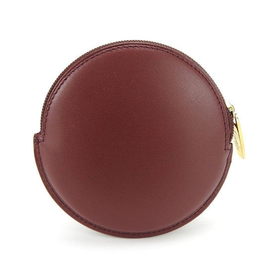 CARTIER Coin case KL033794 leather Bordeaux Must Line Women(Unisex) Used Authentic