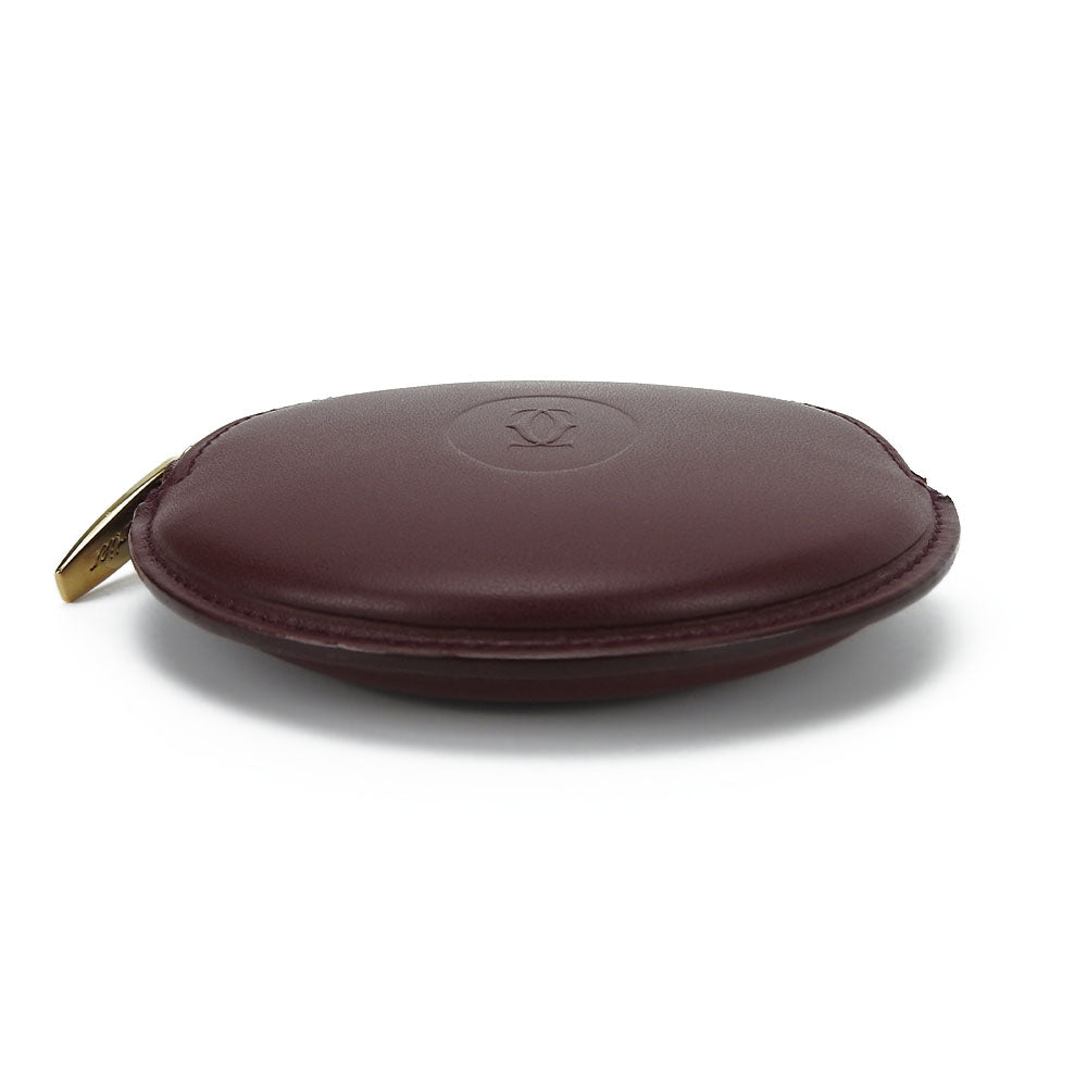 CARTIER Coin case KL033794 leather Bordeaux Must Line Women(Unisex) Used Authentic
