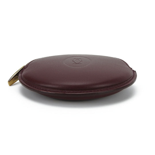 CARTIER Coin case KL033794 leather Bordeaux Must Line Women(Unisex) Used Authentic