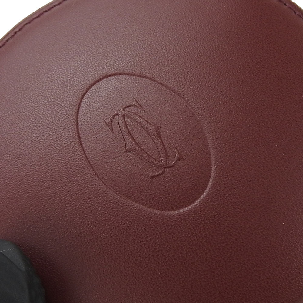 CARTIER Coin case KL033794 leather Bordeaux Must Line Women(Unisex) Used Authentic