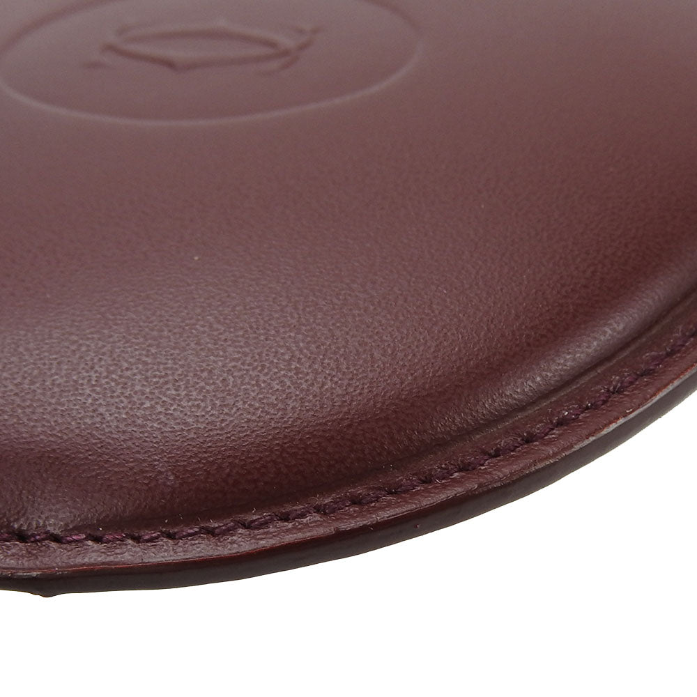 CARTIER Coin case KL033794 leather Bordeaux Must Line Women(Unisex) Used Authentic