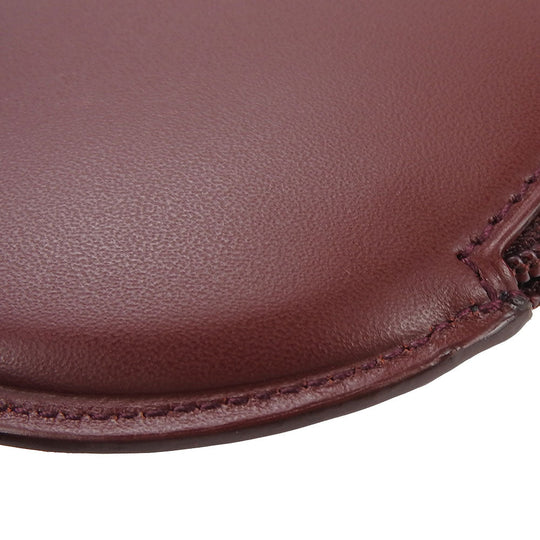 CARTIER Coin case KL033794 leather Bordeaux Must Line Women(Unisex) Used Authentic