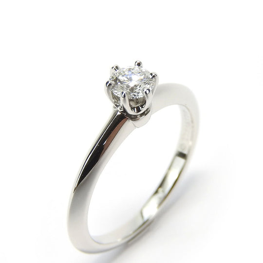 TIFFANY&Co. Ring Pt950Platinum, Diamond Platinum Solitaire setting Women Used Authentic