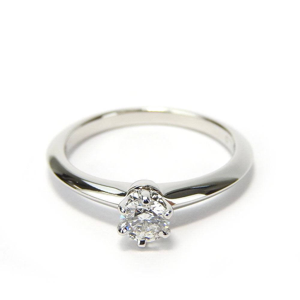 TIFFANY&Co. Ring Pt950Platinum, Diamond Platinum Solitaire setting Women Used Authentic