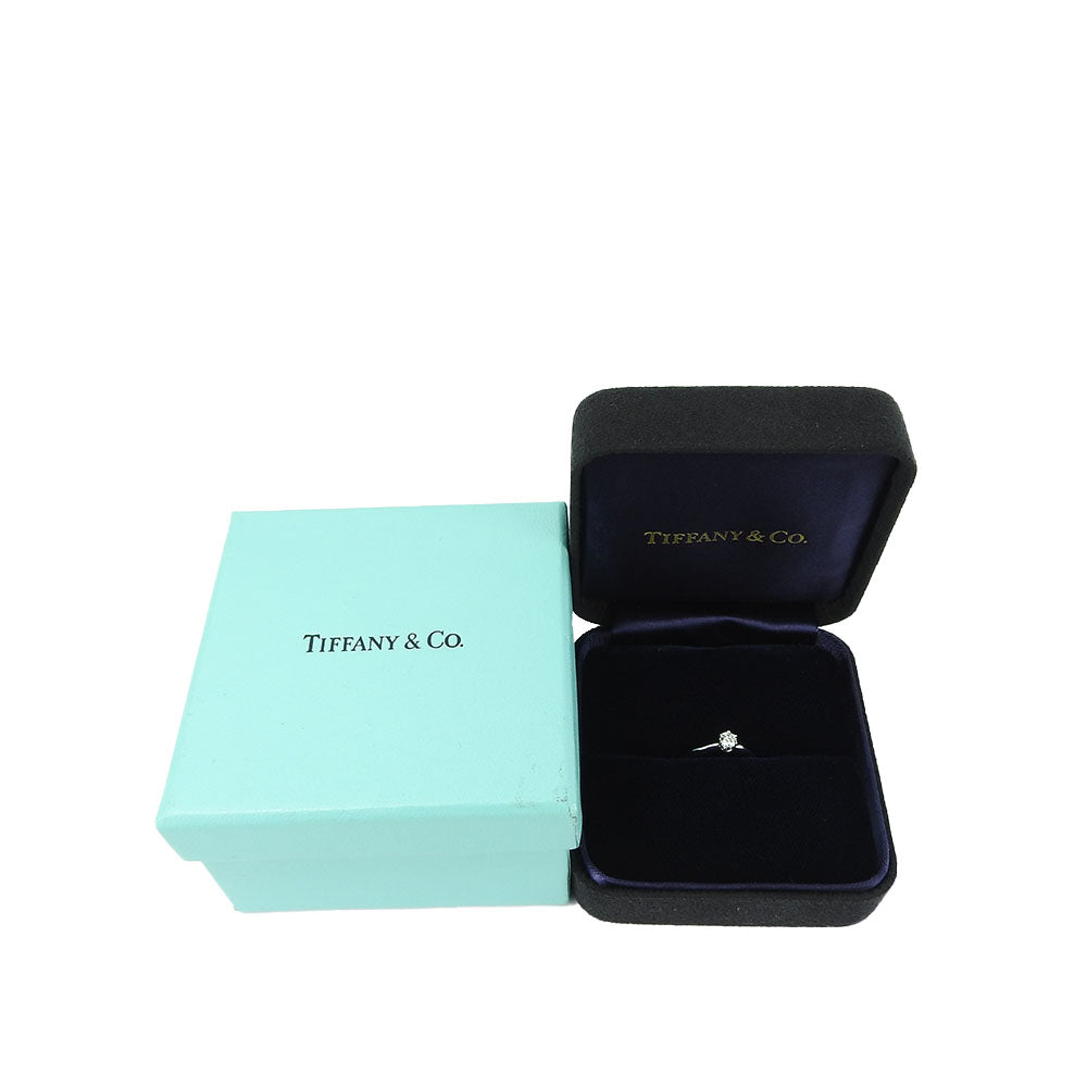 TIFFANY&Co. Ring Pt950Platinum, Diamond Platinum Solitaire setting Women Used Authentic
