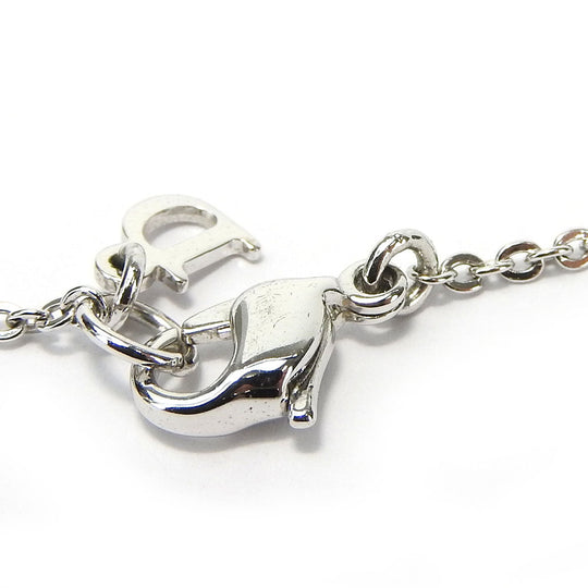 Christian Dior bracelet Metal, Rhinestone Silver Women Used Authentic