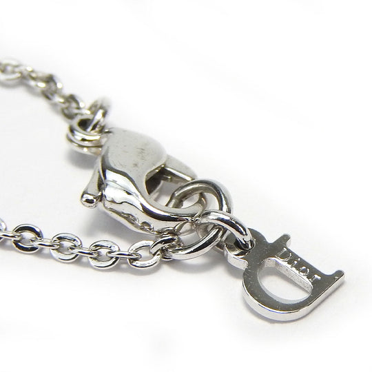 Christian Dior bracelet Metal, Rhinestone Silver Women Used Authentic