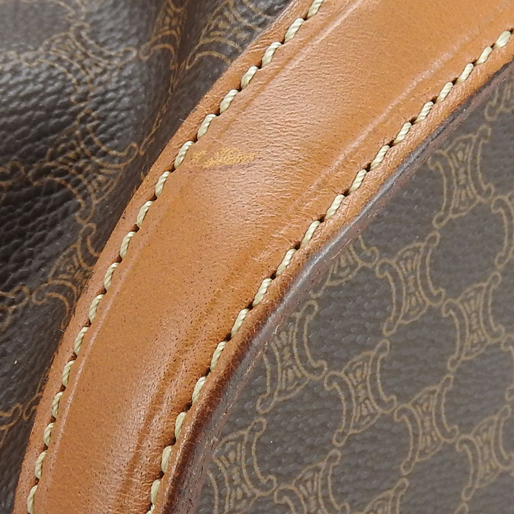 CELINE Tote Bag Leather, PVC Brown Macadam Women Used Authentic