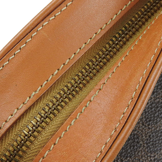 CELINE Tote Bag Leather, PVC Brown Macadam Women Used Authentic