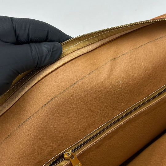 CELINE Tote Bag Leather, PVC Brown Macadam Women Used Authentic