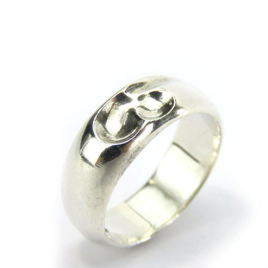 TIFFANY&Co. Ring Sterling Silver Silver curved heart ring Women Used Authentic