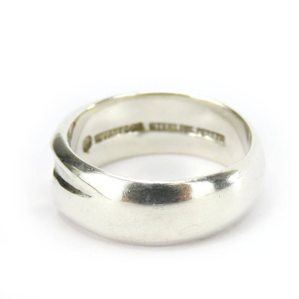 TIFFANY&Co. Ring Sterling Silver Silver curved heart ring Women Used Authentic