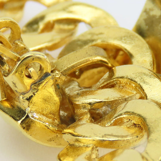 CHANEL Earring metal gold COCO Mark Women Used Authentic