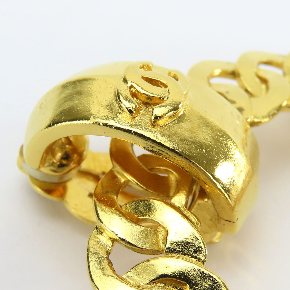 CHANEL Earring metal gold COCO Mark Women Used Authentic