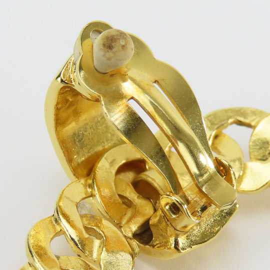 CHANEL Earring metal gold COCO Mark Women Used Authentic