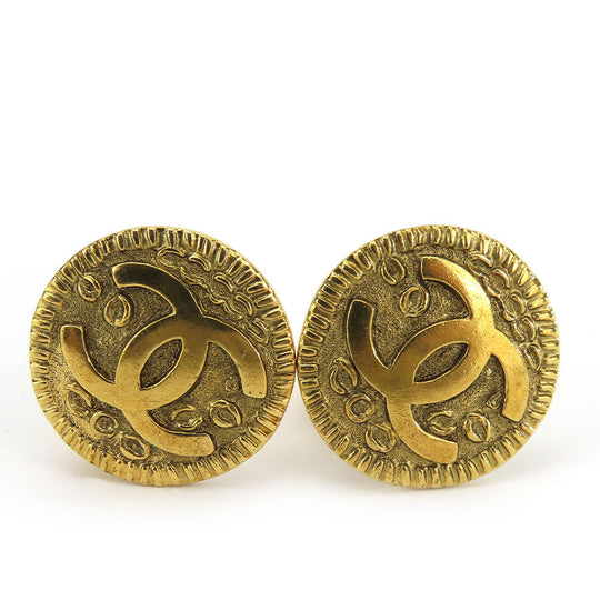 CHANEL Earring metal gold Women Used Authentic