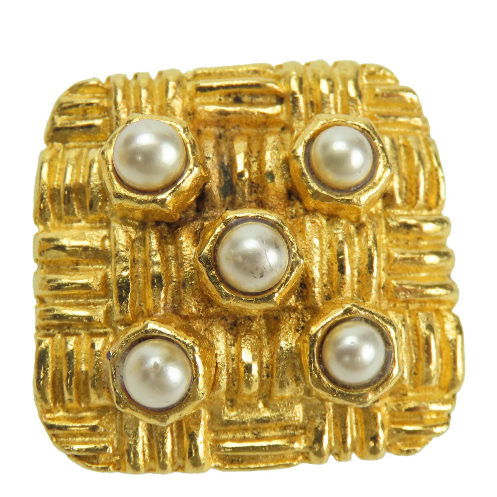 CHANEL Earring metal gold Women Used Authentic