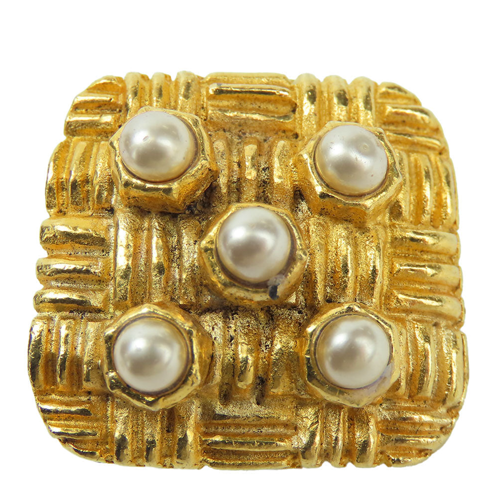 CHANEL Earring metal gold Women Used Authentic