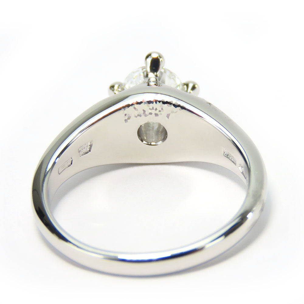BVLGARI Ring Pt950Platinum, Diamond Platinum Corona solitaire Women Used Authentic