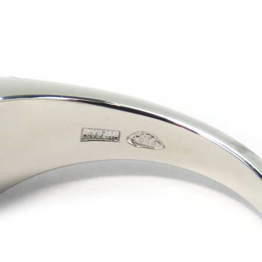BVLGARI Ring Pt950Platinum, Diamond Platinum Corona solitaire Women Used Authentic