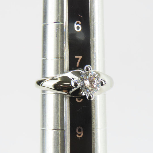 BVLGARI Ring Pt950Platinum, Diamond Platinum Corona solitaire Women Used Authentic