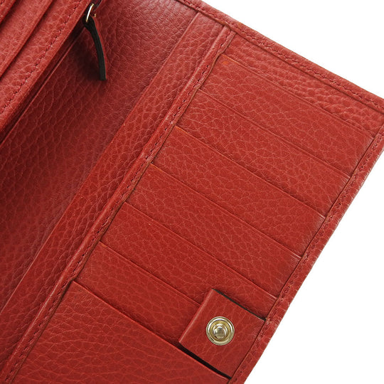 GUCCI Bifold Wallet 346058 GG canvas beige Women Used Authentic