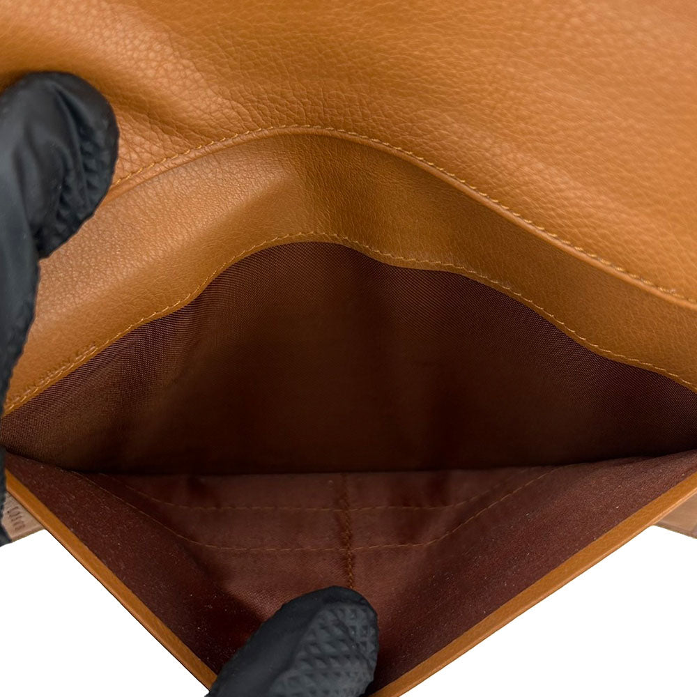 LOEWE Bill Compartment leather Brown Women Used Authentic