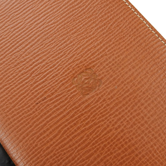 LOEWE Bill Compartment leather Brown Women Used Authentic