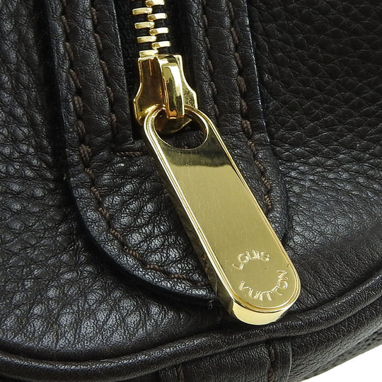 LOUIS VUITTON Handbag M97051 Monogram Mahina Brown Runner PM Women Used Authentic