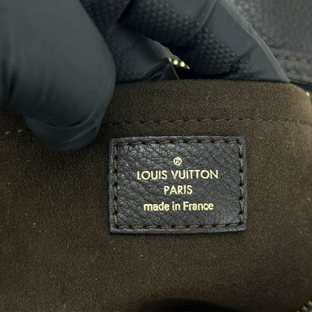 LOUIS VUITTON Handbag M97051 Monogram Mahina Brown Runner PM Women Used Authentic