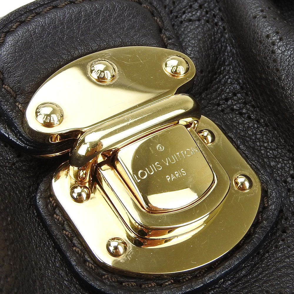 LOUIS VUITTON Handbag M97051 Monogram Mahina Brown Runner PM Women Used Authentic