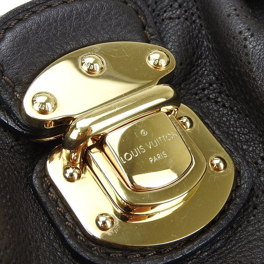 LOUIS VUITTON Handbag M97051 Monogram Mahina Brown Runner PM Women Used Authentic