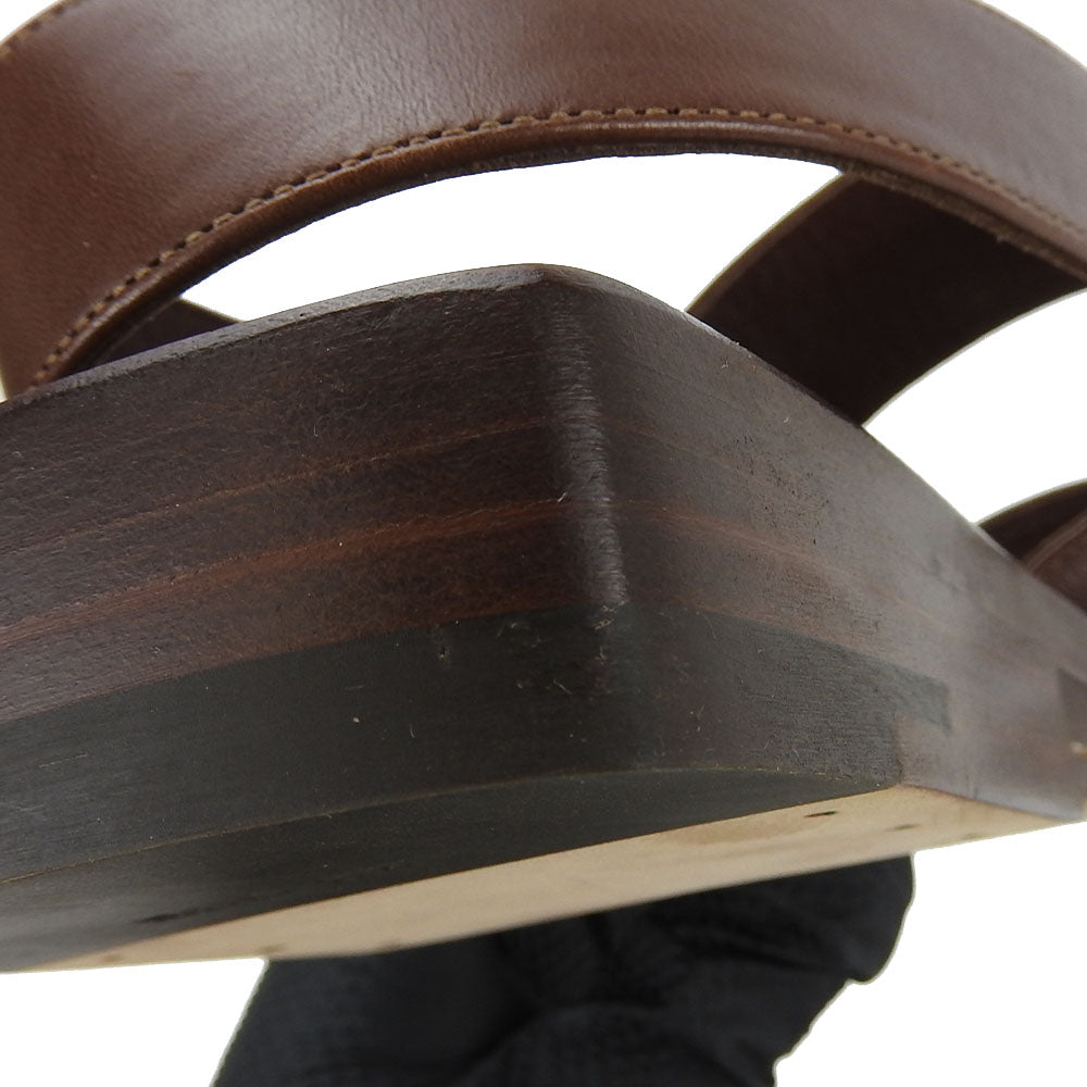 LOUIS VUITTON Sandals leather Brown mens Used Authentic