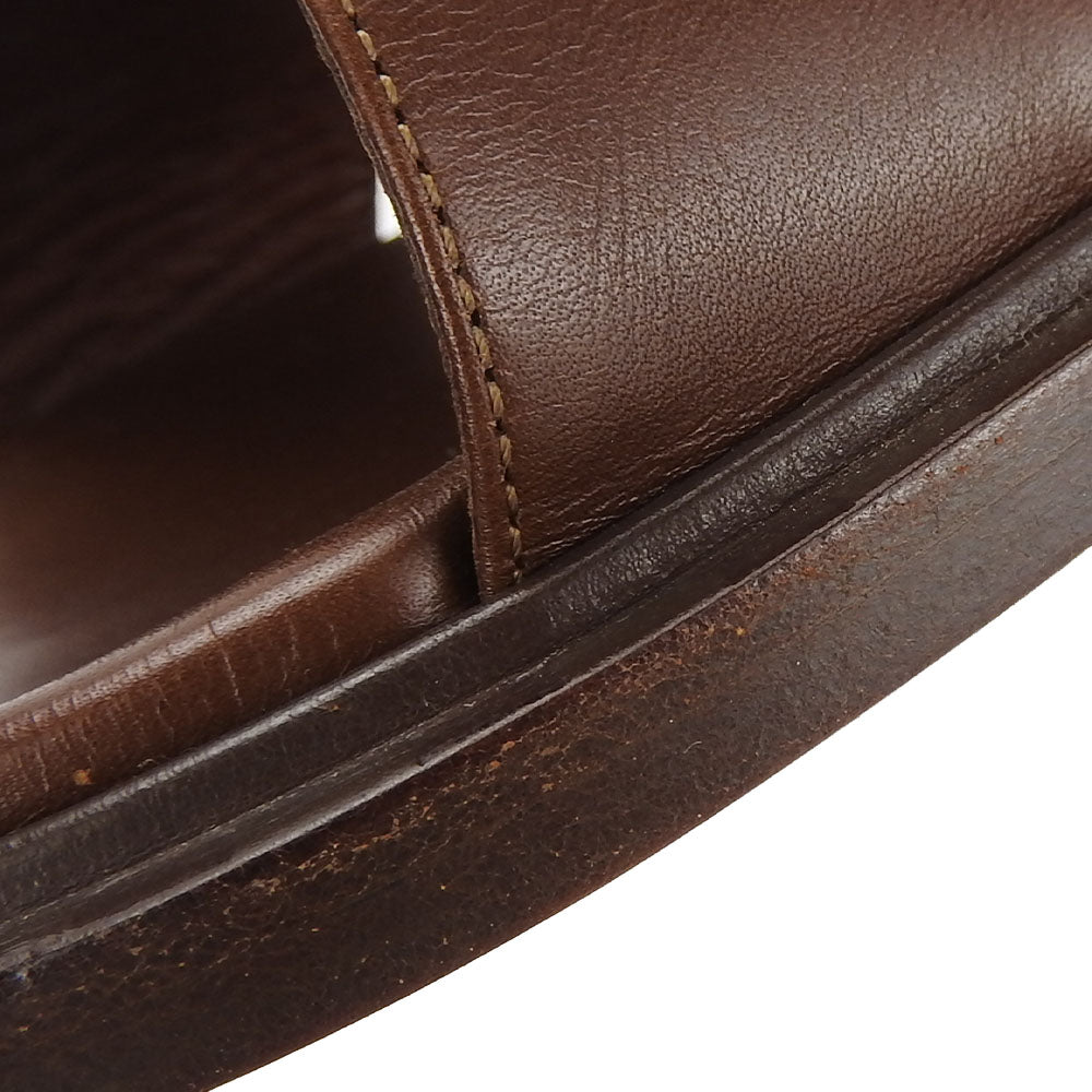 LOUIS VUITTON Sandals leather Brown mens Used Authentic