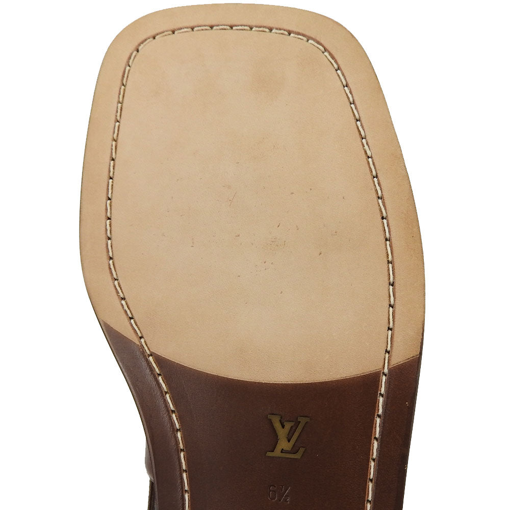 LOUIS VUITTON Sandals leather Brown mens Used Authentic