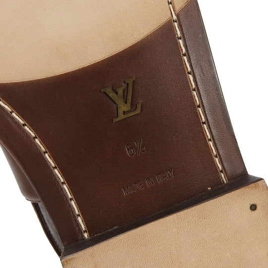 LOUIS VUITTON Sandals leather Brown mens Used Authentic