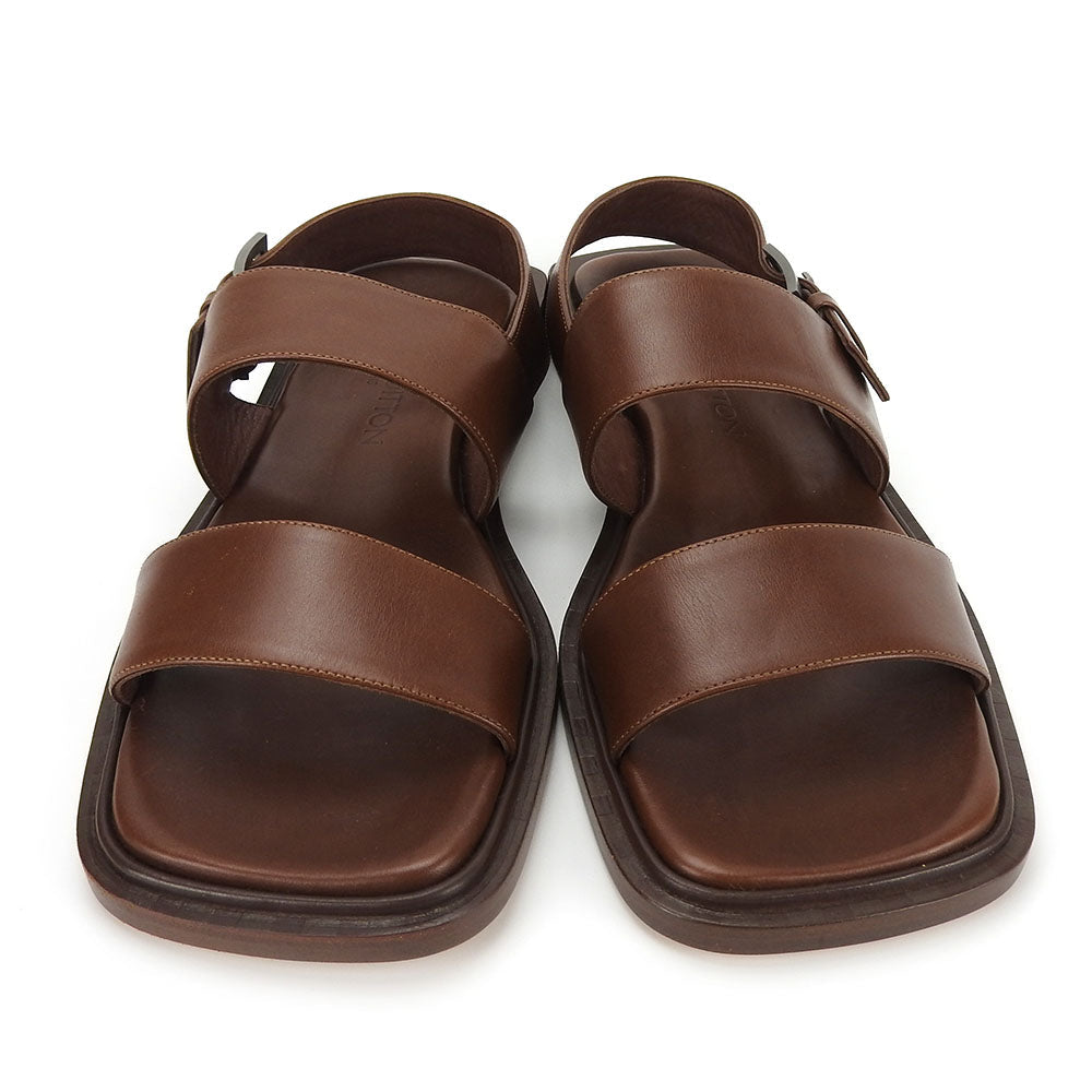 LOUIS VUITTON Sandals leather Brown mens Used Authentic