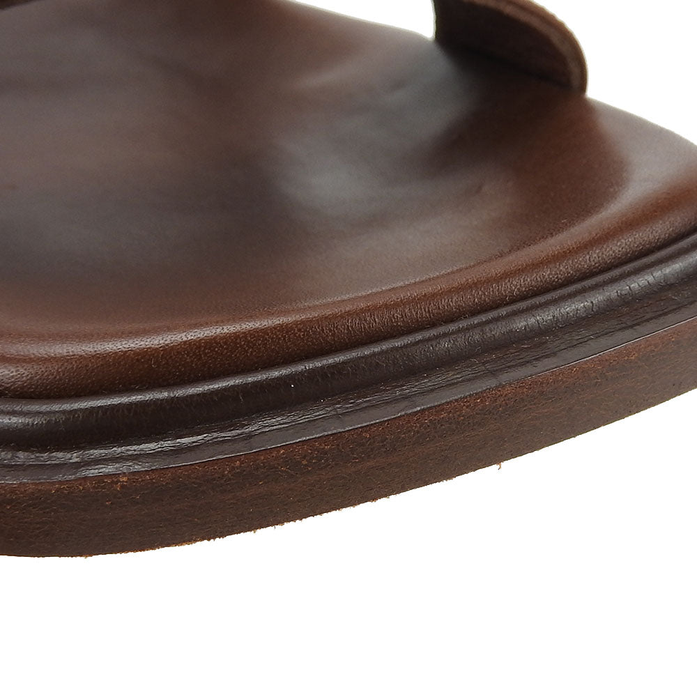 LOUIS VUITTON Sandals leather Brown mens Used Authentic