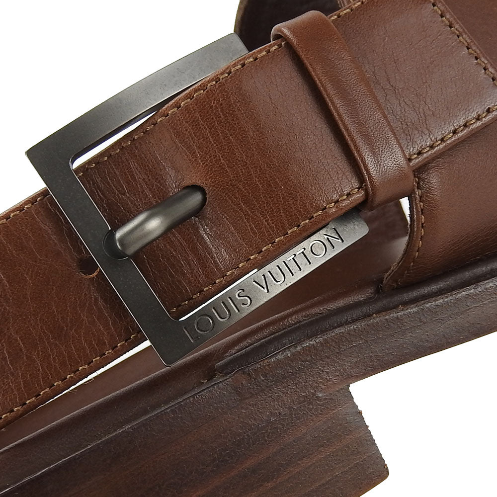 LOUIS VUITTON Sandals leather Brown mens Used Authentic