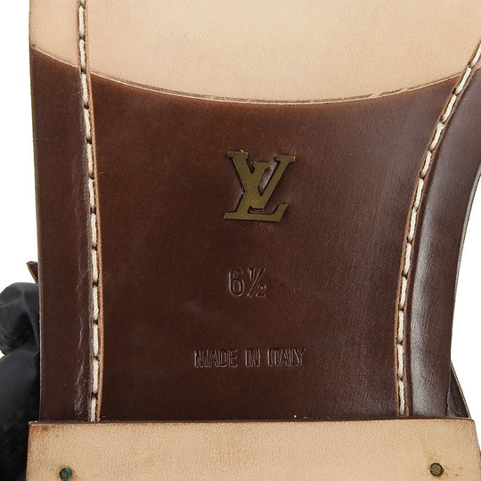 LOUIS VUITTON Sandals leather Brown mens Used Authentic
