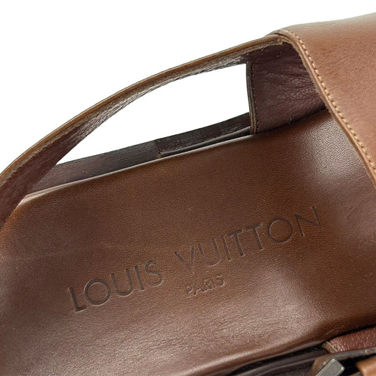 LOUIS VUITTON Sandals leather Brown mens Used Authentic