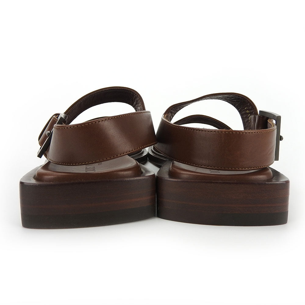 LOUIS VUITTON Sandals leather Brown mens Used Authentic