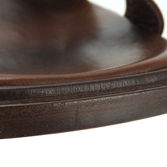 LOUIS VUITTON Sandals leather Brown mens Used Authentic