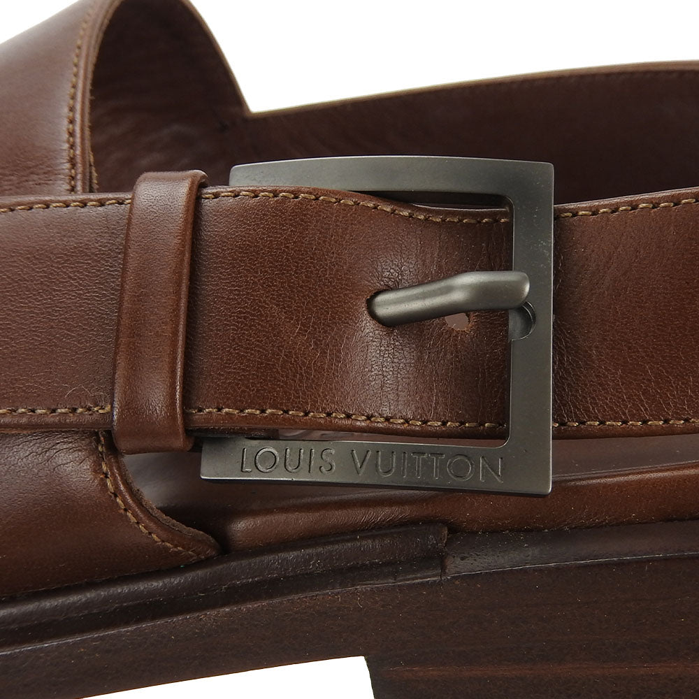 LOUIS VUITTON Sandals leather Brown mens Used Authentic