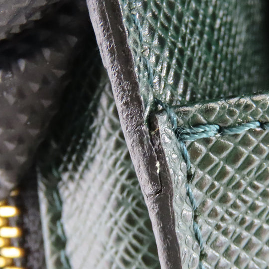 LOUIS VUITTON business bag M30184 Taiga green Baikal mens Used Authentic