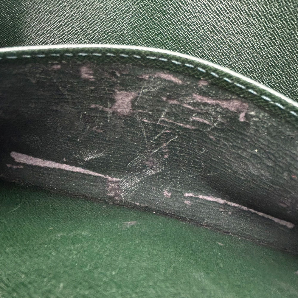 LOUIS VUITTON business bag M30184 Taiga green Baikal mens Used Authentic