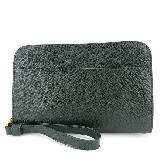 LOUIS VUITTON business bag M30184 Taiga green Baikal mens Used Authentic